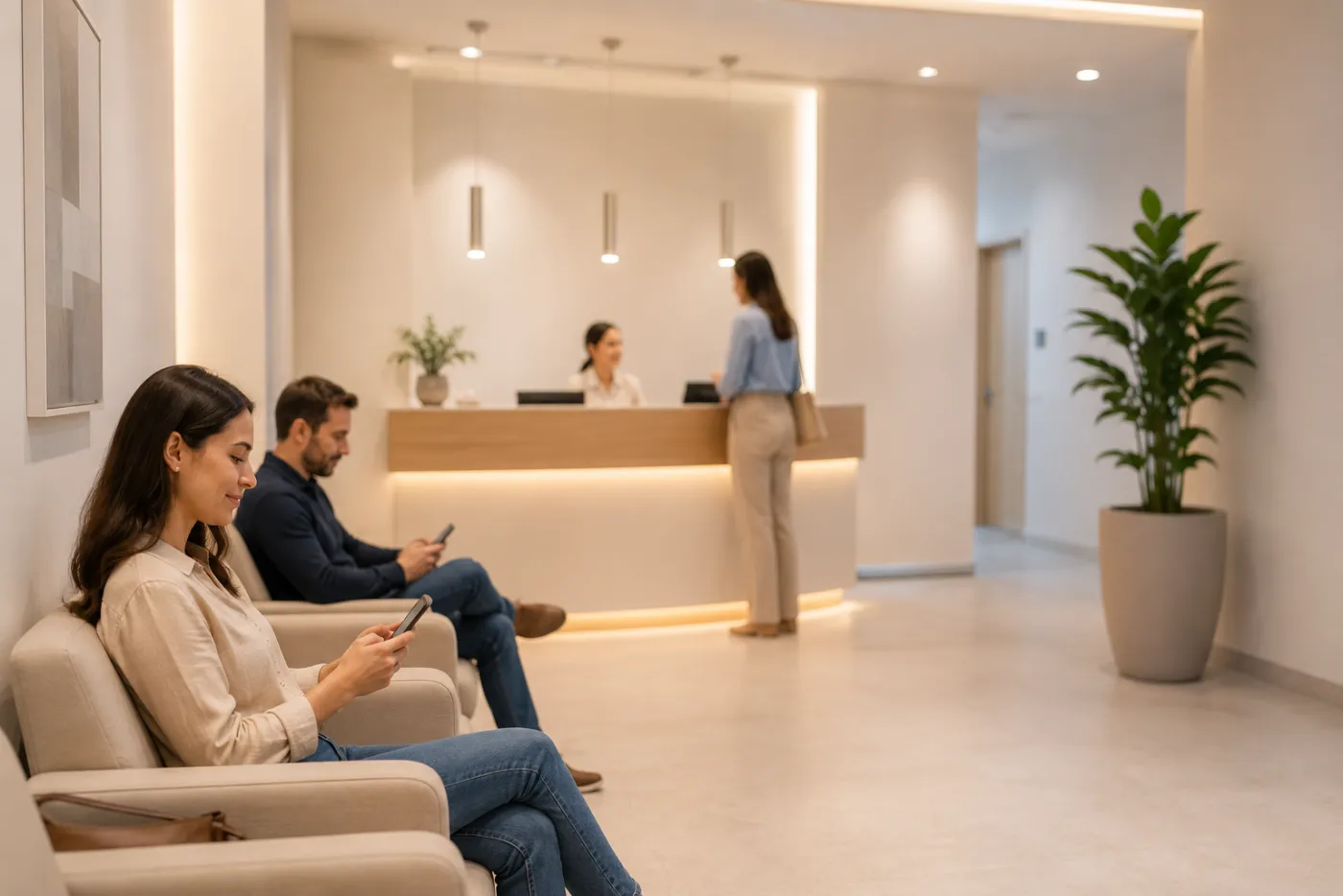 Sala de espera de clínica