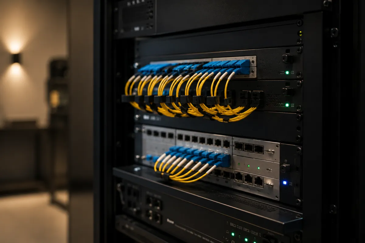 Fibra óptica de ponta — rack de fibra Zippy